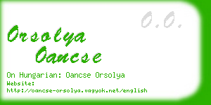 orsolya oancse business card